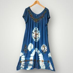 🎉5 for $40🎉 True Rock Dress Batik Tie Dye Blue One Size M,L,XL